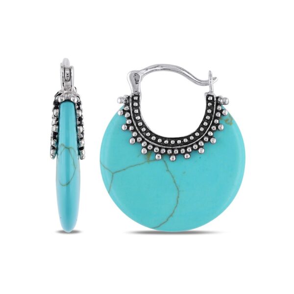 Yilver And Turquoise Earrings