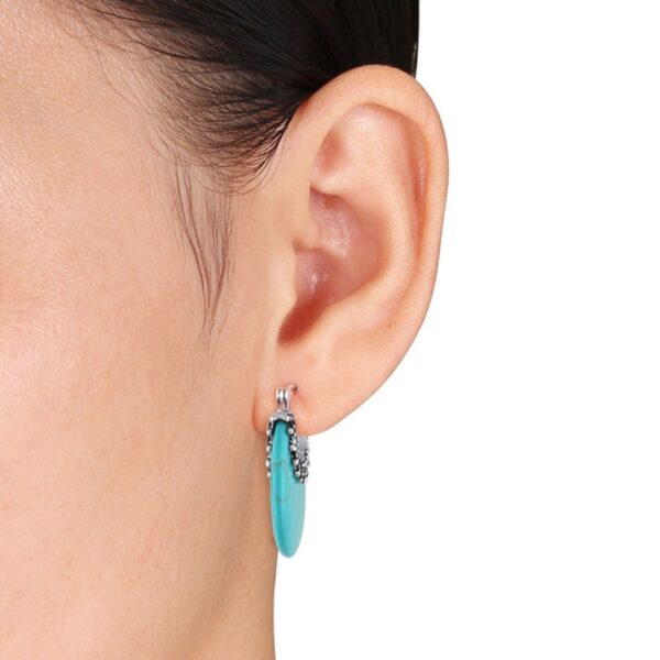 Yilver And Turquoise Earrings - Image 2